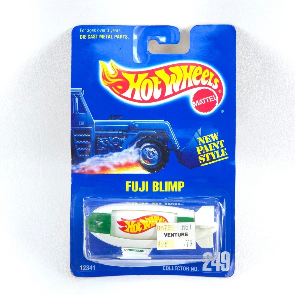 VTG 1992 Hot Wheels FUJI BLIMP Collector No 249 RARE ROTATING MESSAGE BOARD